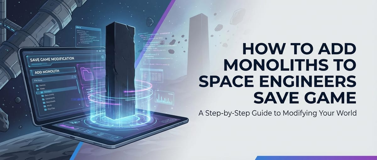How to Add Monoliths to Space Engineers Save Game