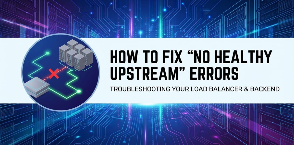 How to Fix 'No Healthy Upstream' Errors
