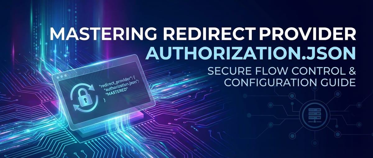 Mastering redirect provider authorization.json
