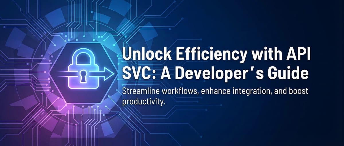 Unlock Efficiency with API SVC: A Developer's Guide