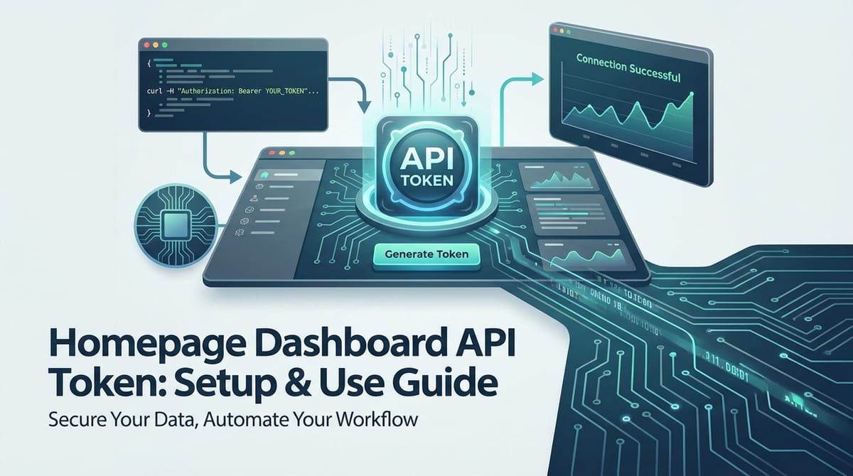 Homepage Dashboard API Token: Setup & Use Guide