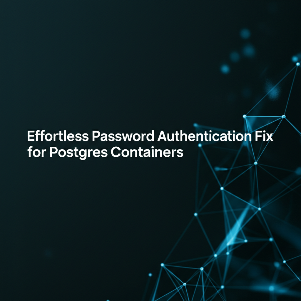 Effortless Password Authentication Fix for Postgres Docker Containers