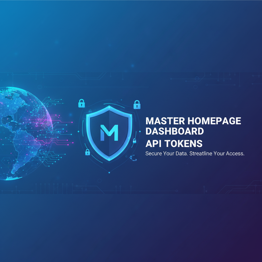 Master Homepage Dashboard API Tokens