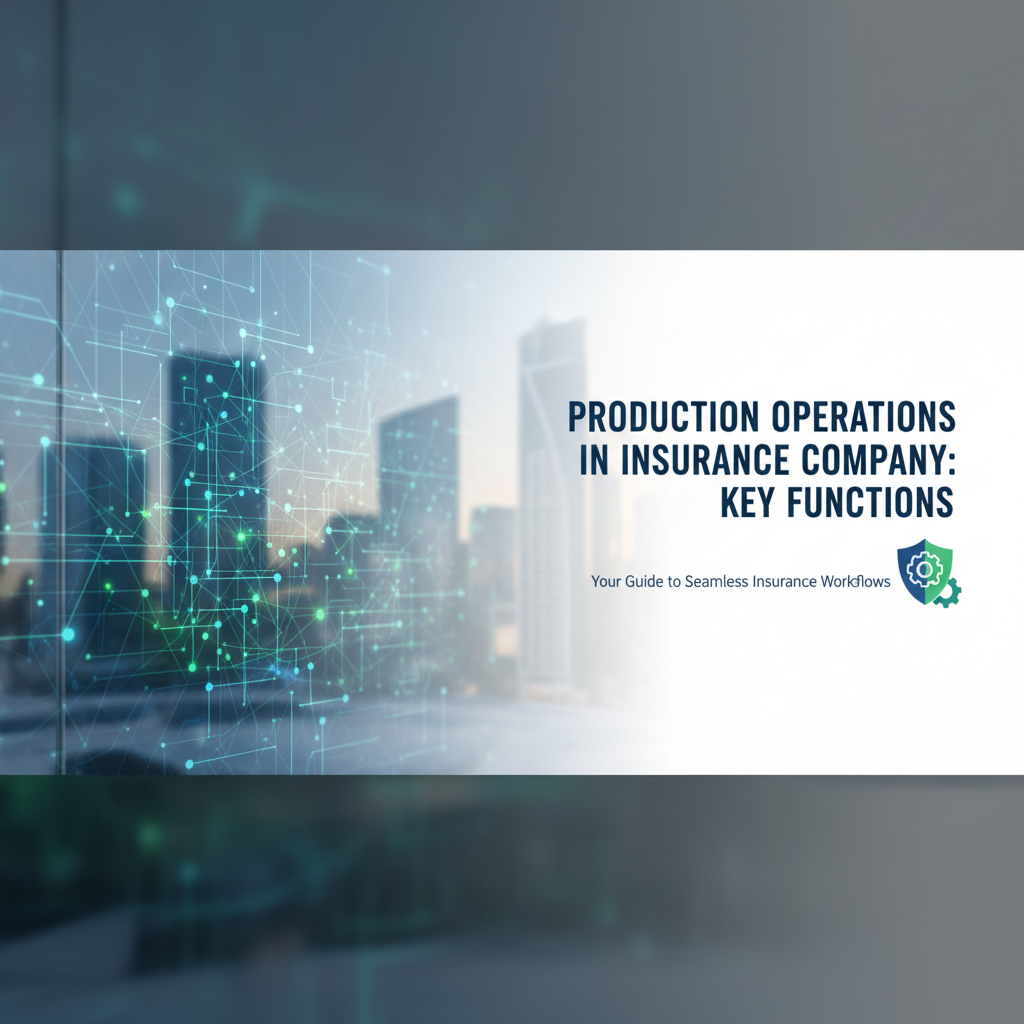 Production Operations in Insurance Company: Key Functions