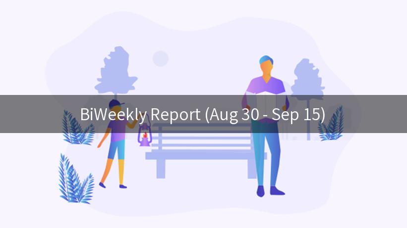 BiWeekly Report (Aug 30 - Sep 15)