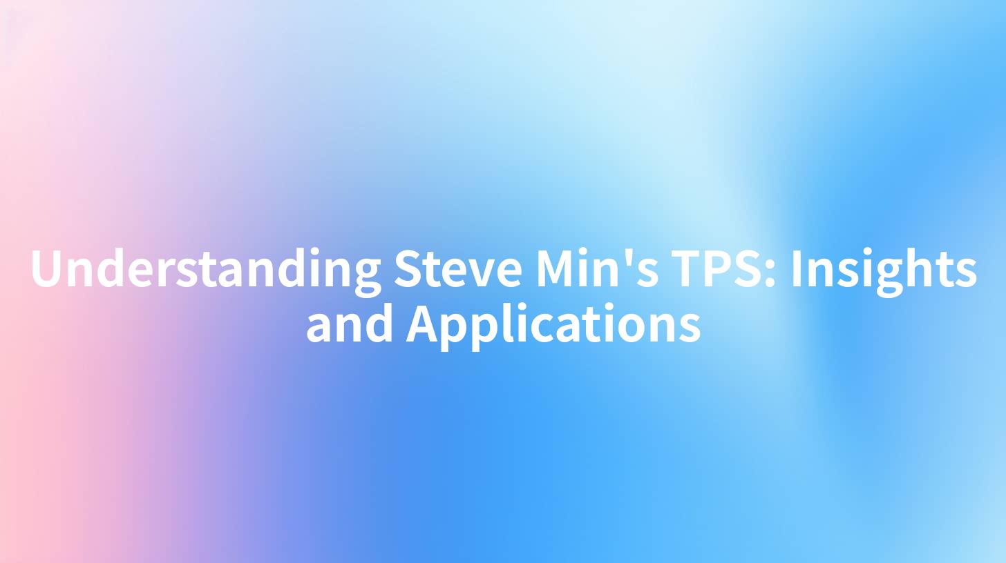 Understanding Steve Min's TPS: Insights and Applications