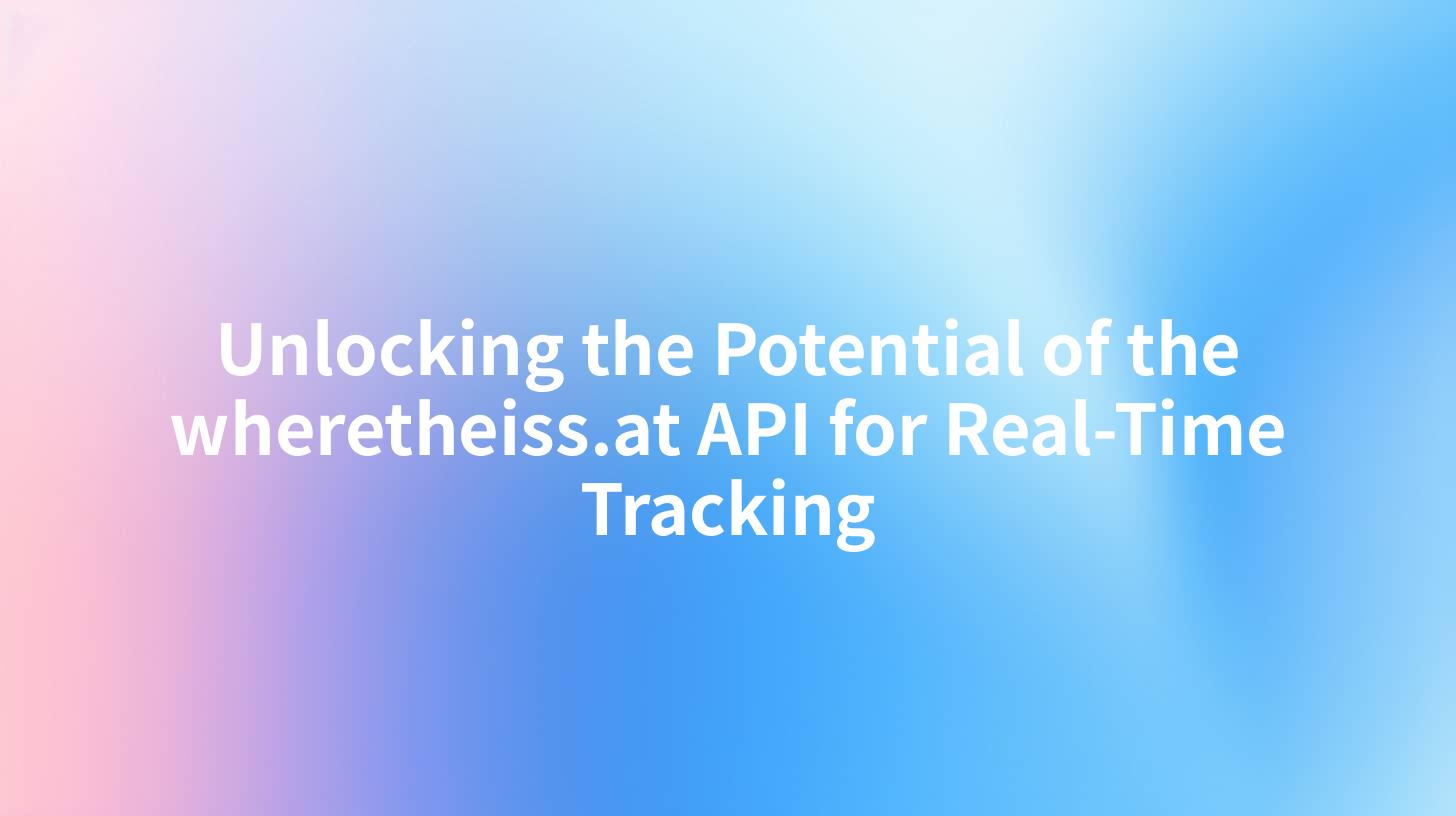 Unlocking the Potential of the wheretheiss.at API for Real-Time Tracking