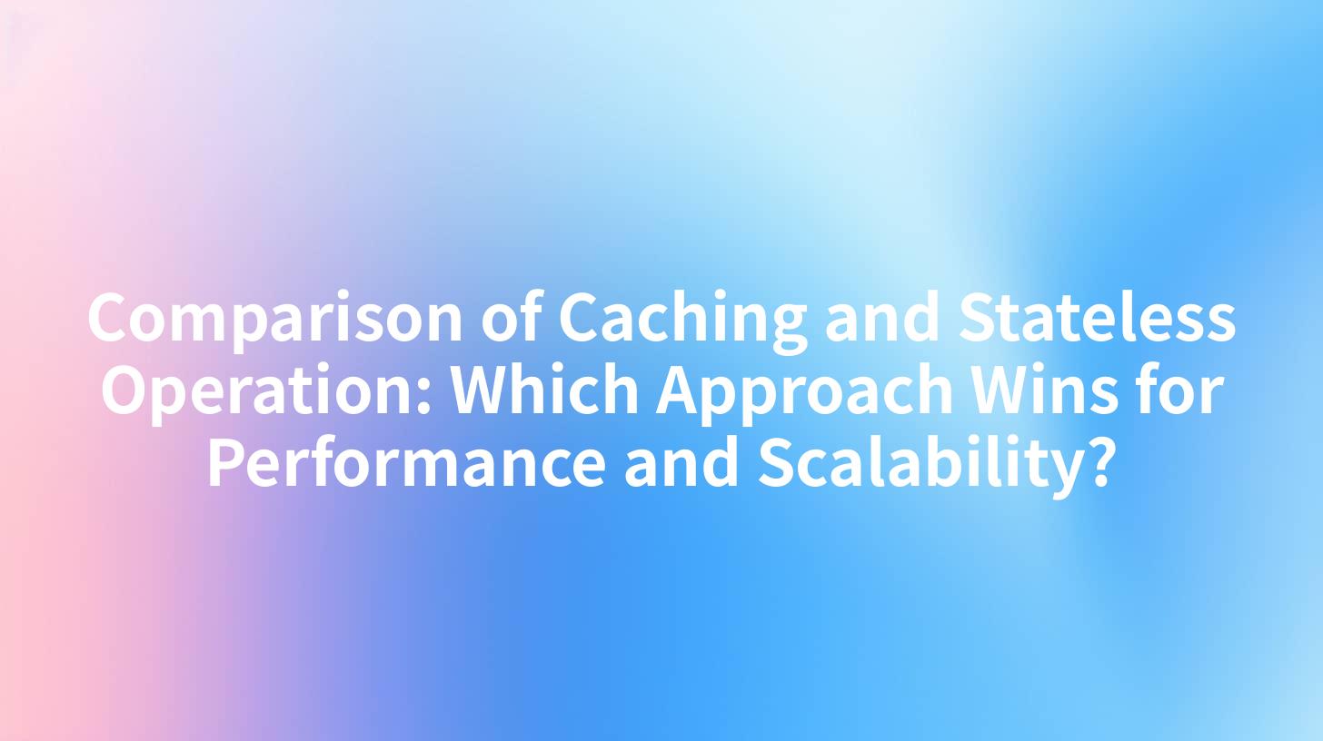 Comparison of Caching and Stateless Operation: Which Approach Wins for Performance and Scalability?