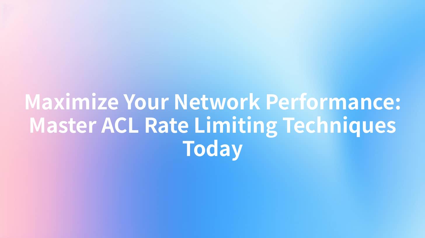 Maximize Your Network Performance: Master ACL Rate Limiting Techniques Today