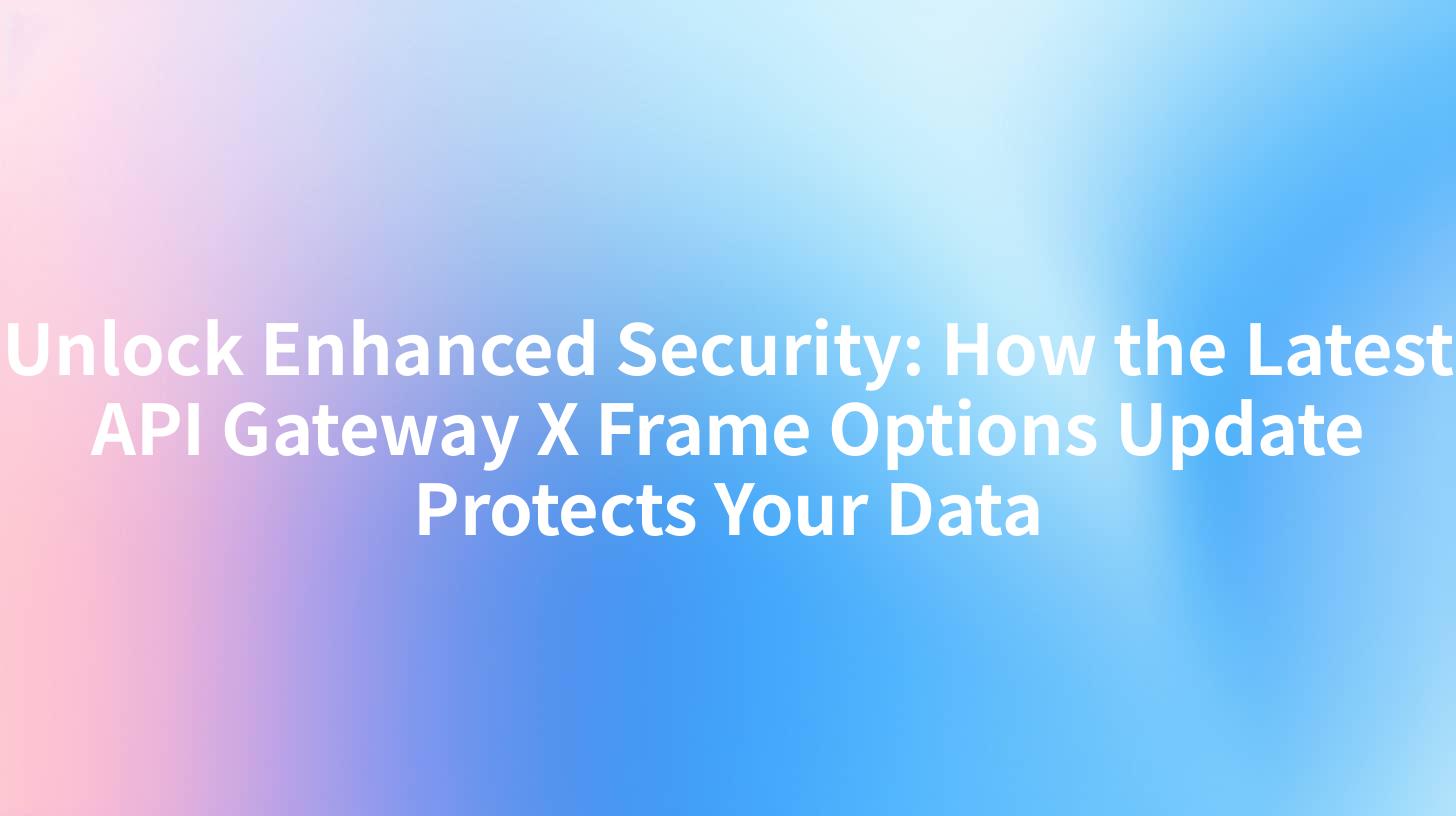 Unlock Enhanced Security: How the Latest API Gateway X Frame Options Update Protects Your Data