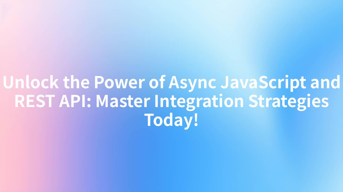 Unlock the Power of Async JavaScript and REST API: Master Integration Strategies Today!