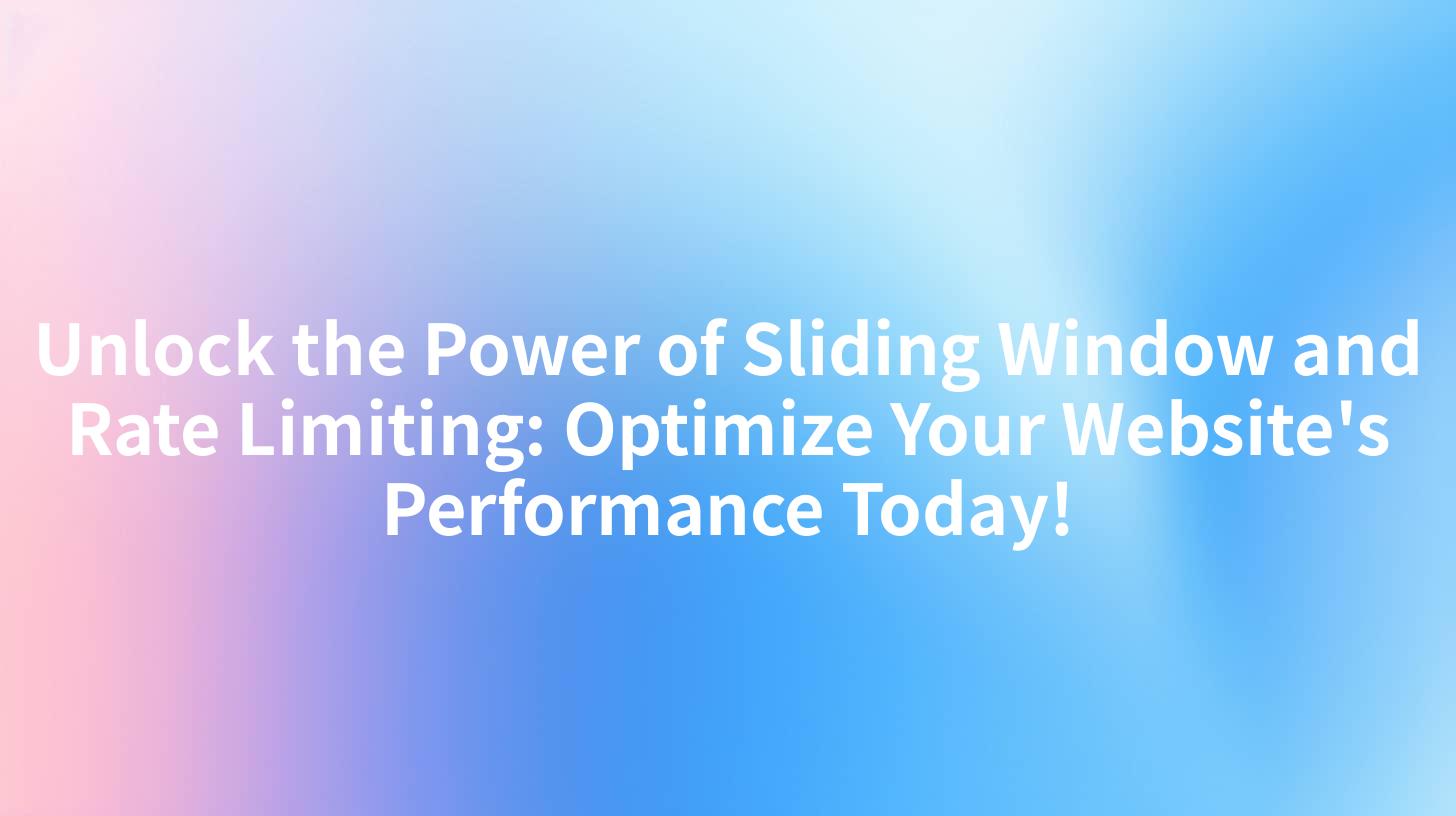 Unlock the Power of Sliding Window and Rate Limiting: Optimize Your Website's Performance Today!