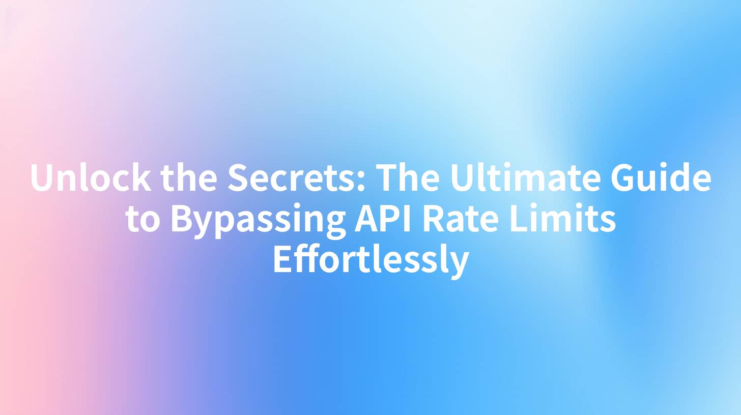 Unlock the Secrets: The Ultimate Guide to Bypassing API Rate Limits Effortlessly