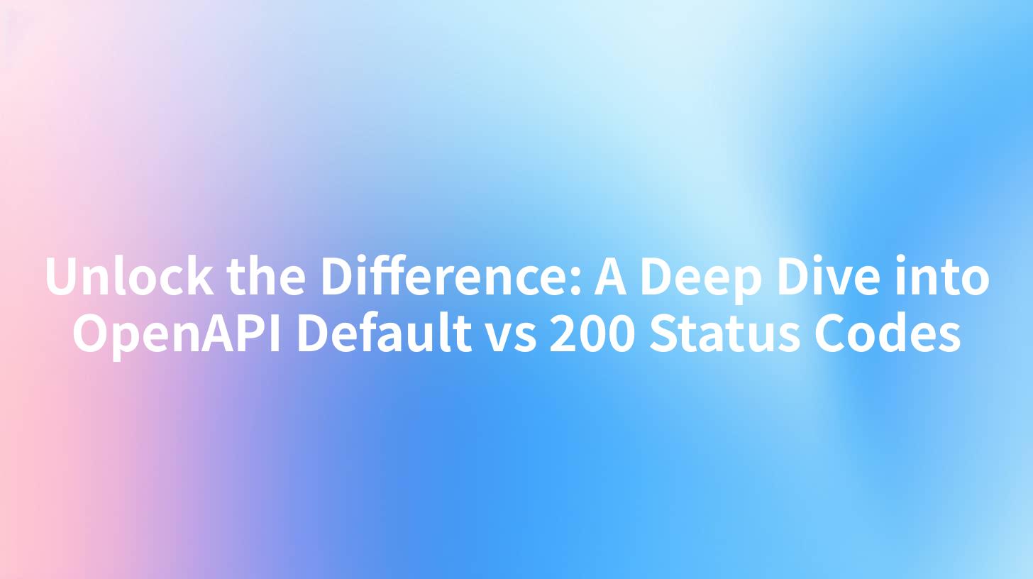 Unlock the Difference: A Deep Dive into OpenAPI Default vs 200 Status Codes