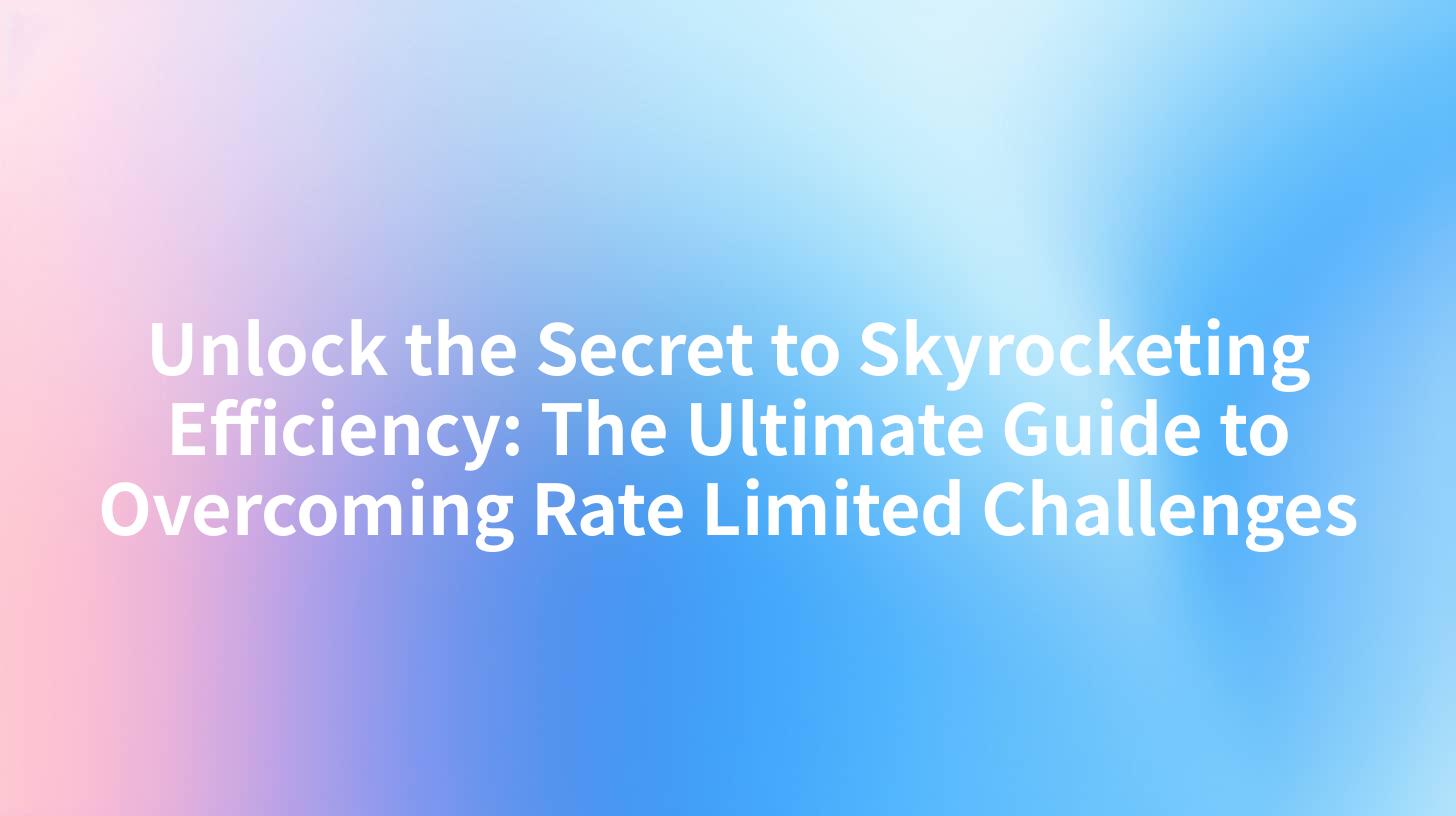 Unlock the Secret to Skyrocketing Efficiency: The Ultimate Guide to Overcoming Rate Limited Challenges
