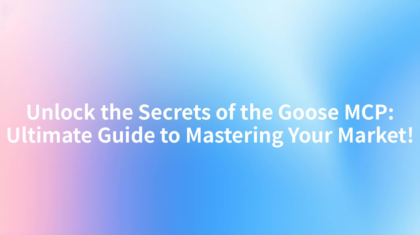 Unlock the Secrets of the Goose MCP: Ultimate Guide to Mastering Your Market!