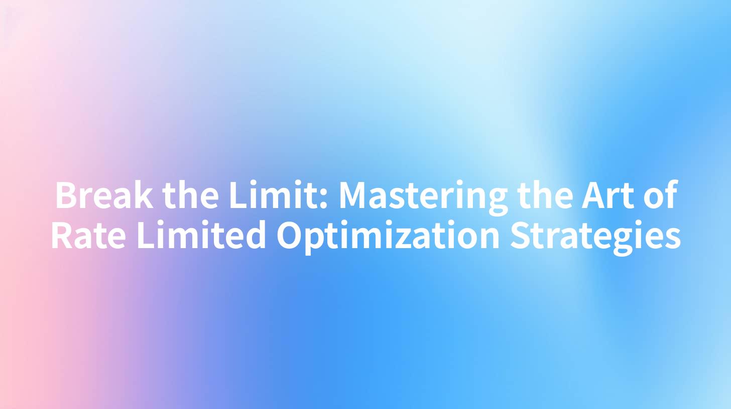 Break the Limit: Mastering the Art of Rate Limited Optimization Strategies