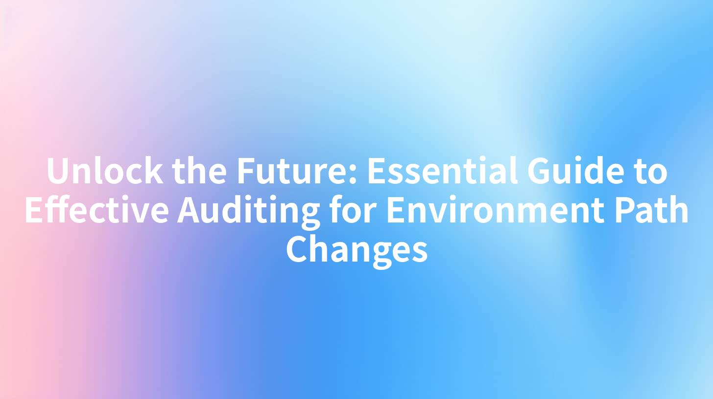 Unlock the Future: Essential Guide to Effective Auditing for Environment Path Changes