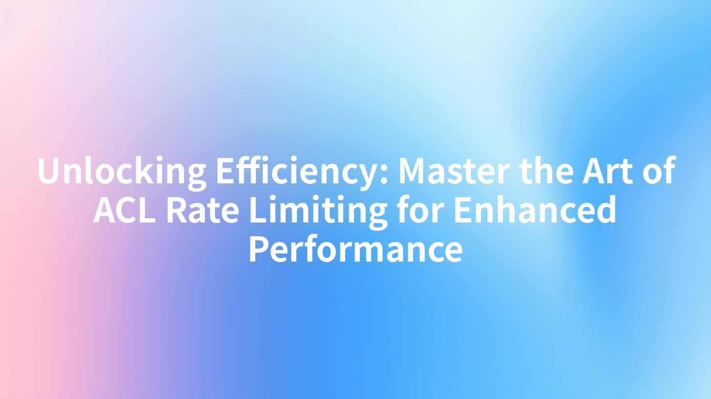 Unlocking Efficiency: Master the Art of ACL Rate Limiting for Enhanced Performance