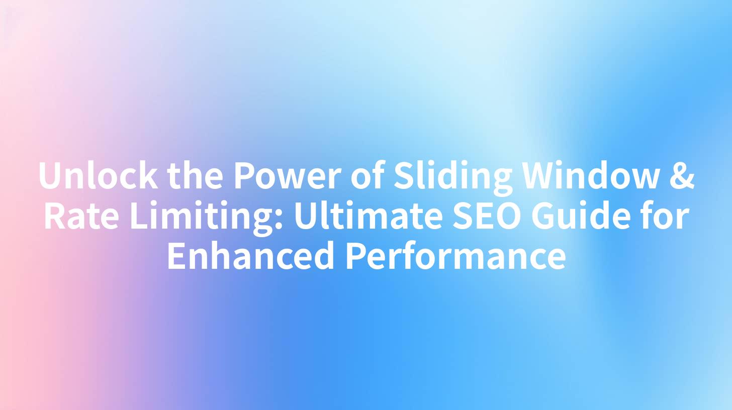 Unlock the Power of Sliding Window & Rate Limiting: Ultimate SEO Guide for Enhanced Performance