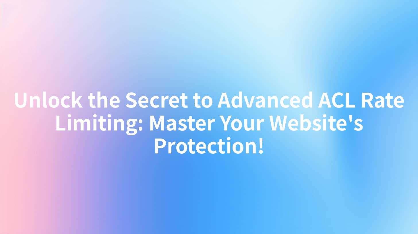 Unlock the Secret to Advanced ACL Rate Limiting: Master Your Website's Protection!