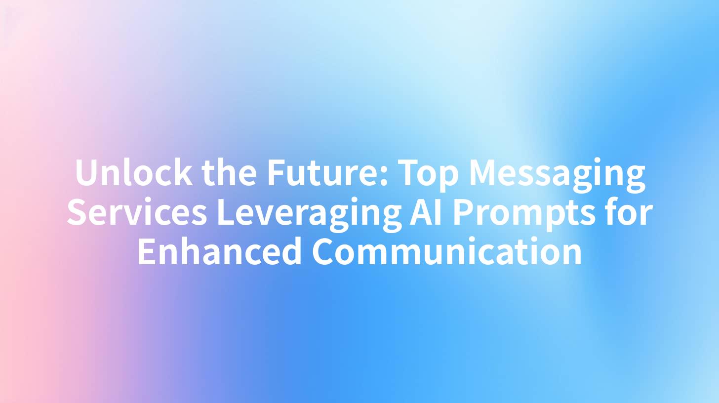 Unlock the Future: Top Messaging Services Leveraging AI Prompts for Enhanced Communication