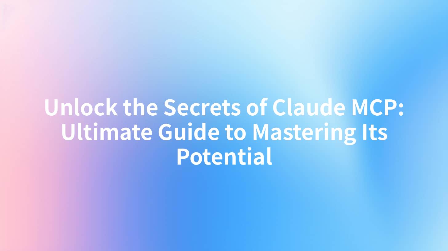 Unlock the Secrets of Claude MCP: Ultimate Guide to Mastering Its Potential
